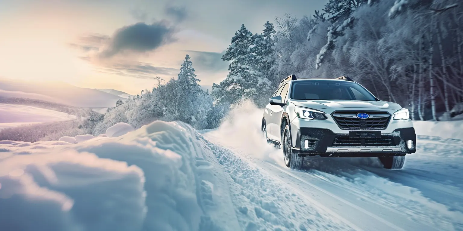 Winter tires are best suited for driving for Subaru Outback on snow-covered and icy roads